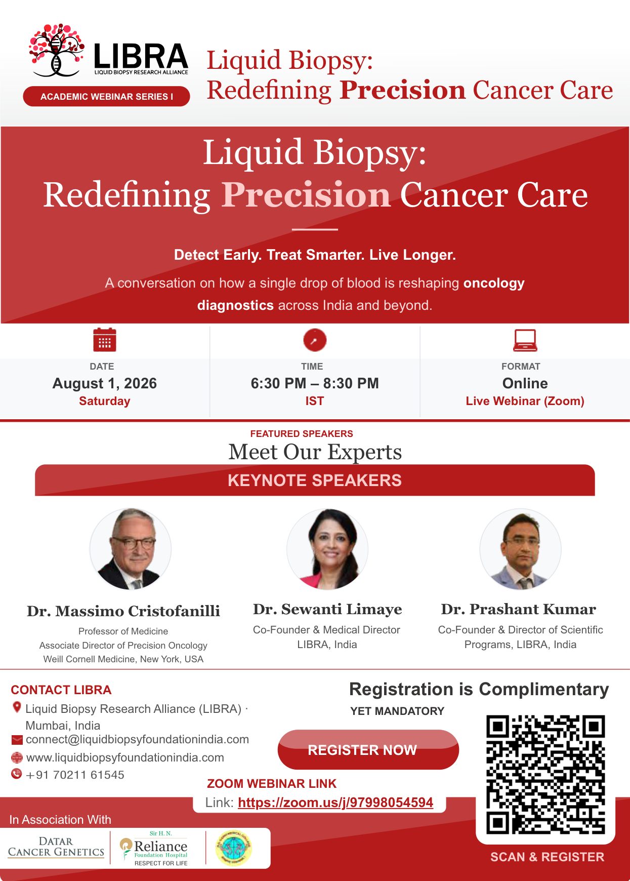 Liquid Biopsy: Redefining Precision Cancer Care (Academic Webinar Series I)